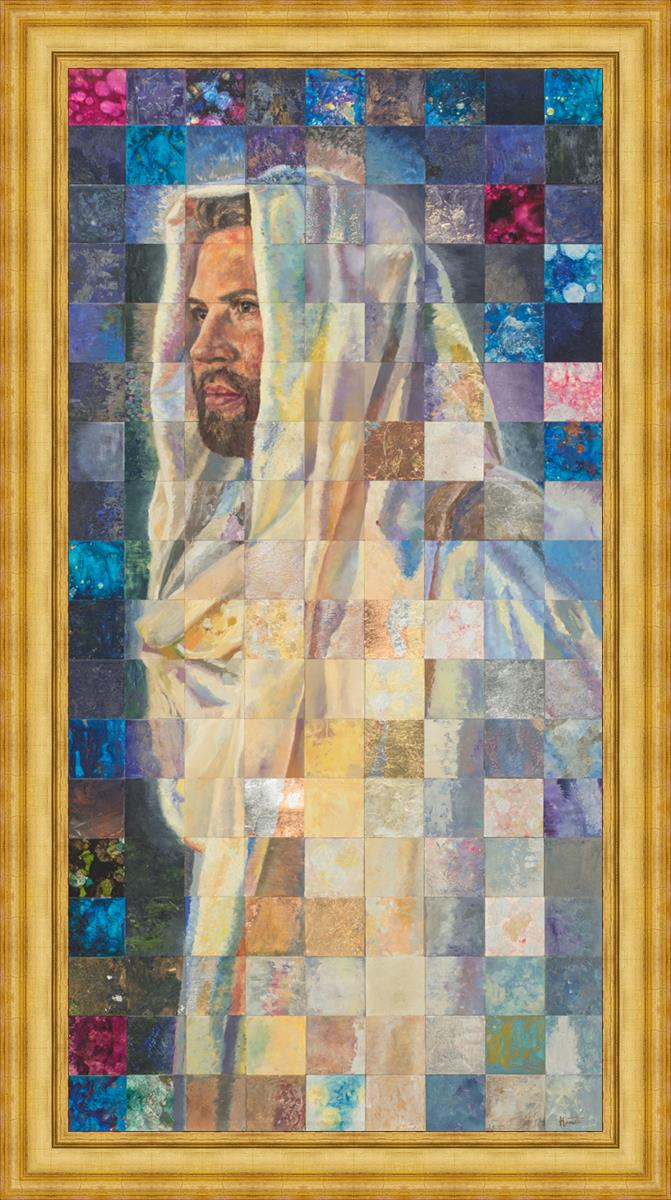 Pieced Together A Portrait of Christ - Handmade Christian Wall Art for Home & Church Decor - Perfect for Gifts & Spiritual Inspiration