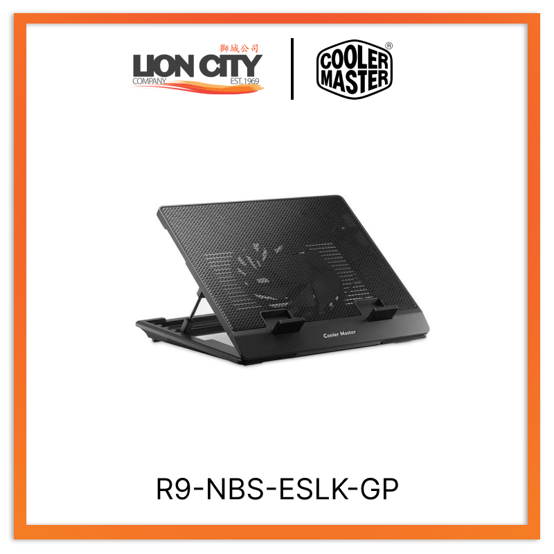 Cooler Master R9 NBS ESLK GP CM Notepal Ergostand Lite Laptop Cooling Pad with 2 USB Ports - Perfect for Gaming, Office Work & Home Use to Prevent Overheating