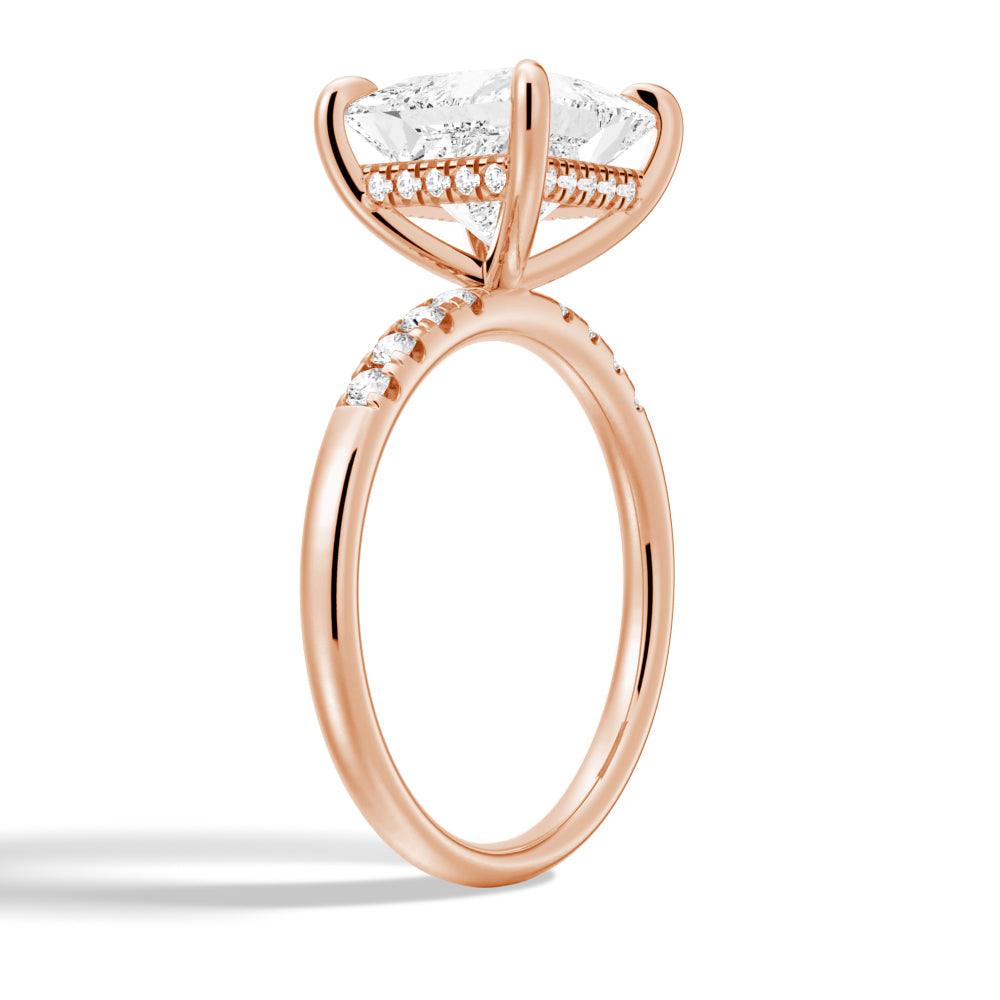 1.5ct Princess Cut Moissanite Engagement Ring with Hidden Halo - 14K White Gold Wedding Band for Women - Perfect Proposal Gift for Her - Ideal for Anniversaries, Valentine's Day & Special Occasions