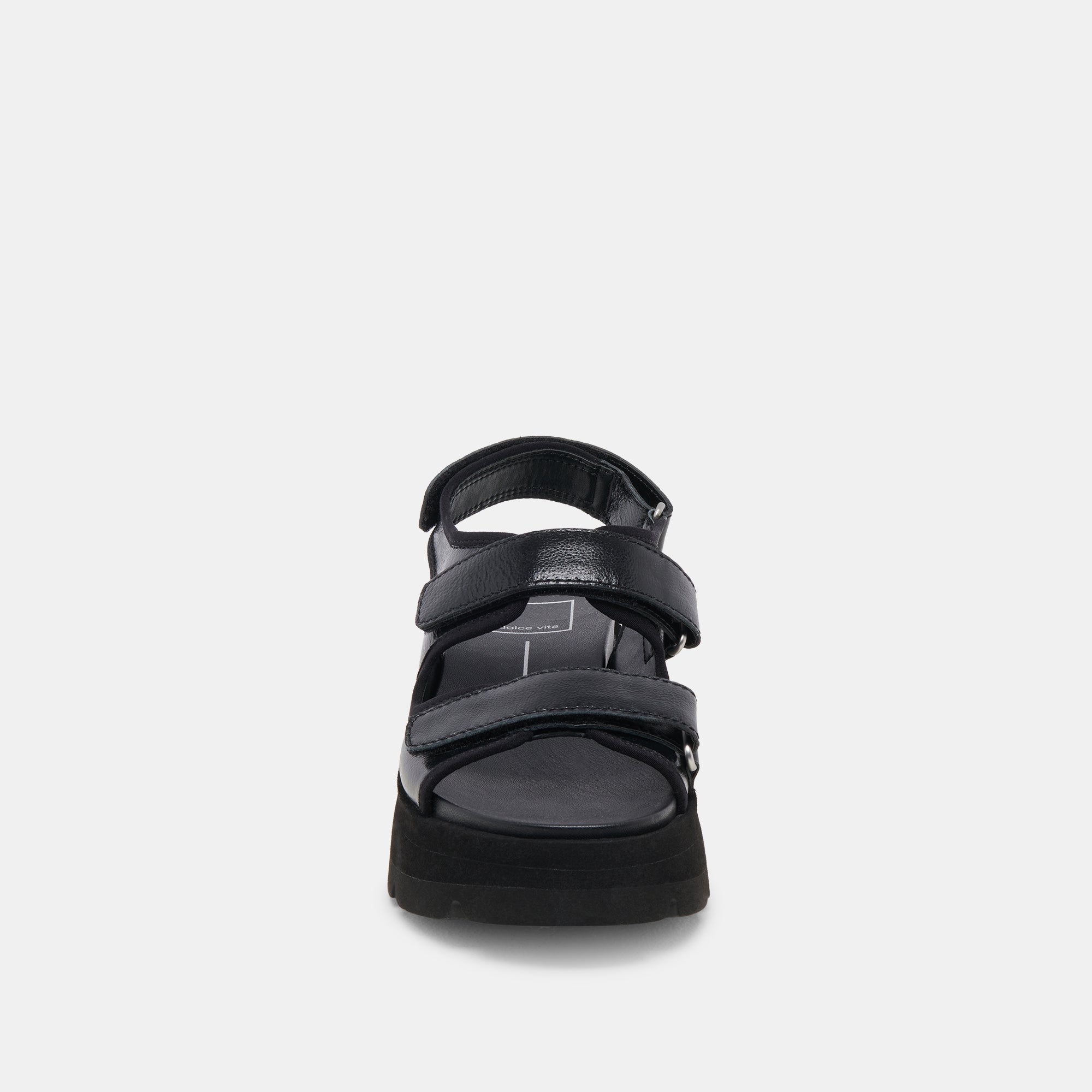 DUBAI SANDALS - Midnight Crinkle Patent Leather Women's Slides | Comfortable Summer Beach Flip Flops for Vacation, Pool Party & Casual Outings