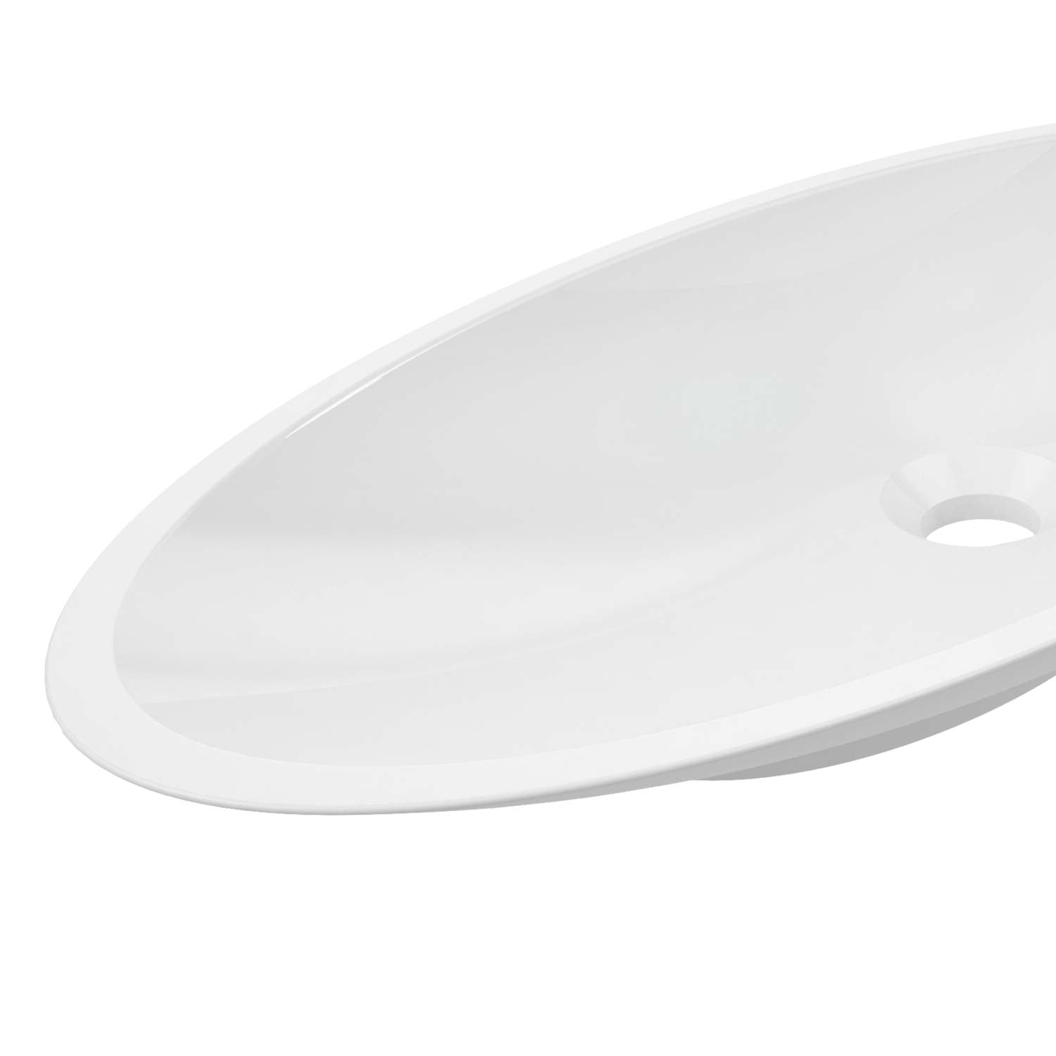 DAX Grace Solid Surface Oval Vessel Bathroom Sink - 20