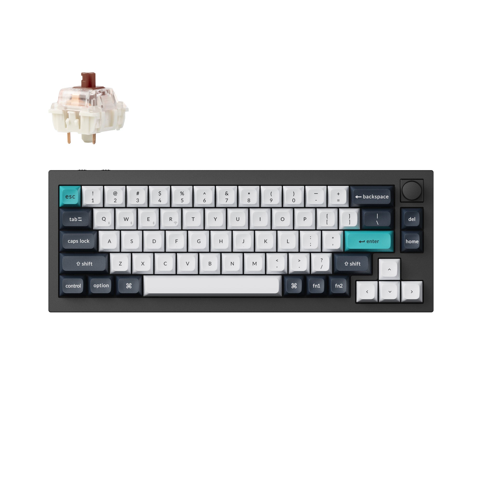 Keychron Q2 Max Wireless Custom Mechanical Keyboard - QMK/VIA Programmable, Hot-Swappable, 75% Layout for Mac/Windows - Perfect for Gaming, Typing & Office Work