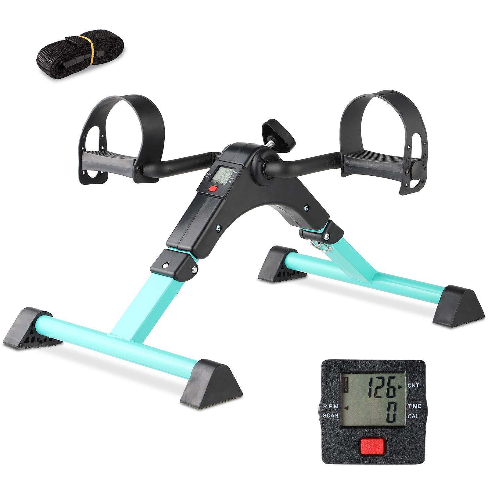 Portable Desk Cycle Pedal Exerciser - Adjustable Hand, Arm & Leg Fitness Machine for Seniors - Low Impact Rehab Equipment & Folding Mini Stationary Bike - Perfect for Home Office, Physical Therapy & Elderly Exercise
