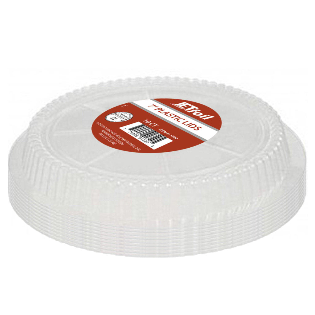240-Pack 9-Inch Round Plastic Lids for Food Storage Containers | Bulk Disposable Plate Covers | Perfect for Parties, Catering & Meal Prep