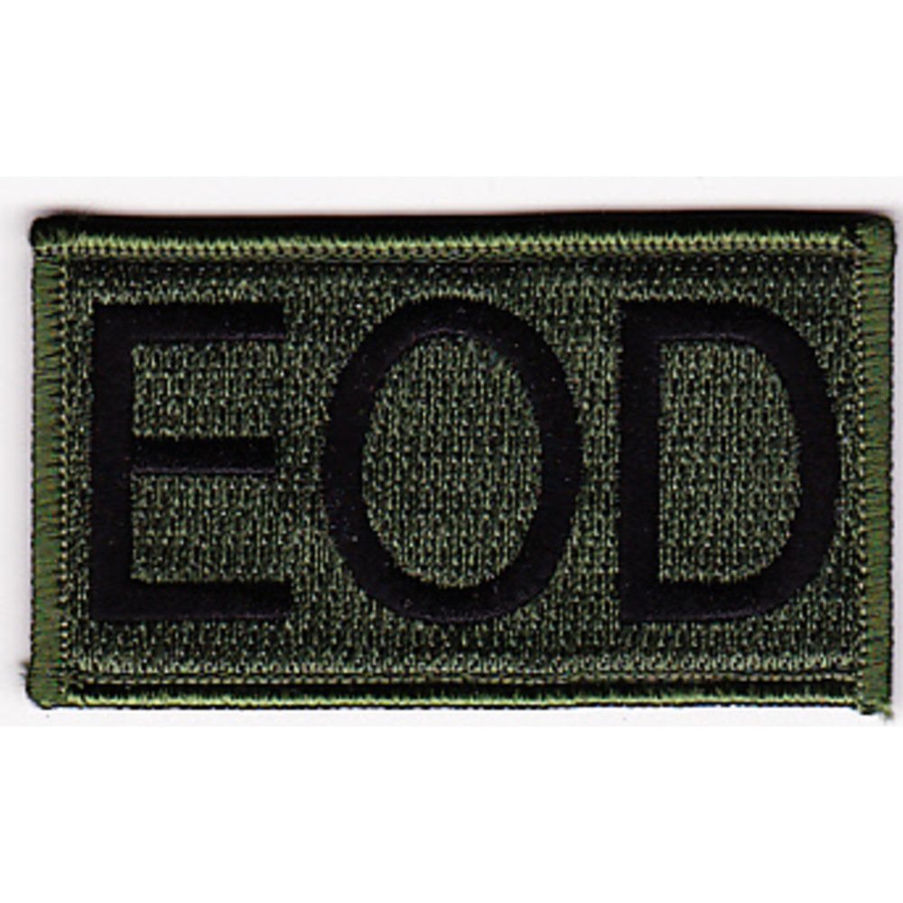 EOD Patch - Explosive Ordnance Disposal Hook and Loop Military Badge for Tactical Vests, Uniforms & Backpacks | Perfect for Military Personnel, First Responders & Collectors