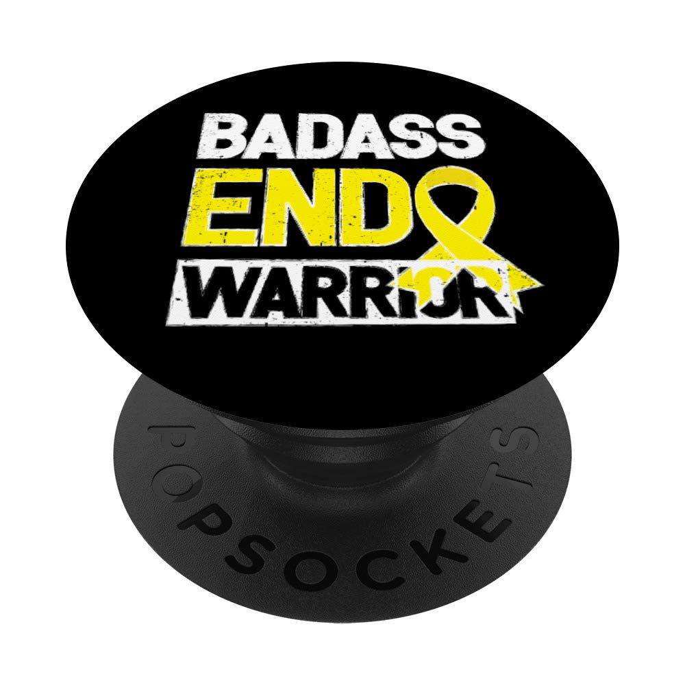 Endometriosis Warrior PopSockets PopGrip - Swappable Phone Grip for iPhone, Samsung & Tablets - Show Support for Endo Awareness (Perfect for Daily Use, Work & Activism)