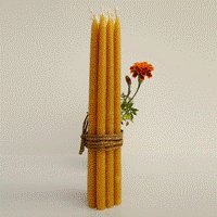 100% Pure Beeswax Candles - Organic Handmade 2-Hour Burn Time, 7.5
