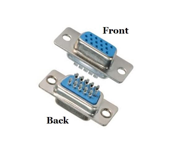 Premium DB15 Female Solder Kit - High Density Full Profile Metal Hood Connector (No Ear Design) for Reliable Computer & Electronics Connections - Perfect for DIY Repairs, Arcade Machines, and Industrial Equipment