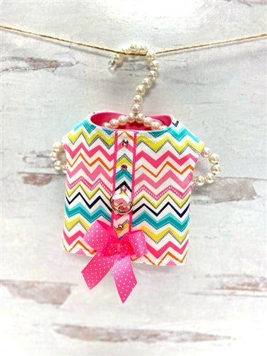 Chevron Color Dog Harness Vest - Adjustable Reflective Pet Safety Vest for Small Medium Large Dogs - Perfect for Walking, Hiking & Outdoor Adventures