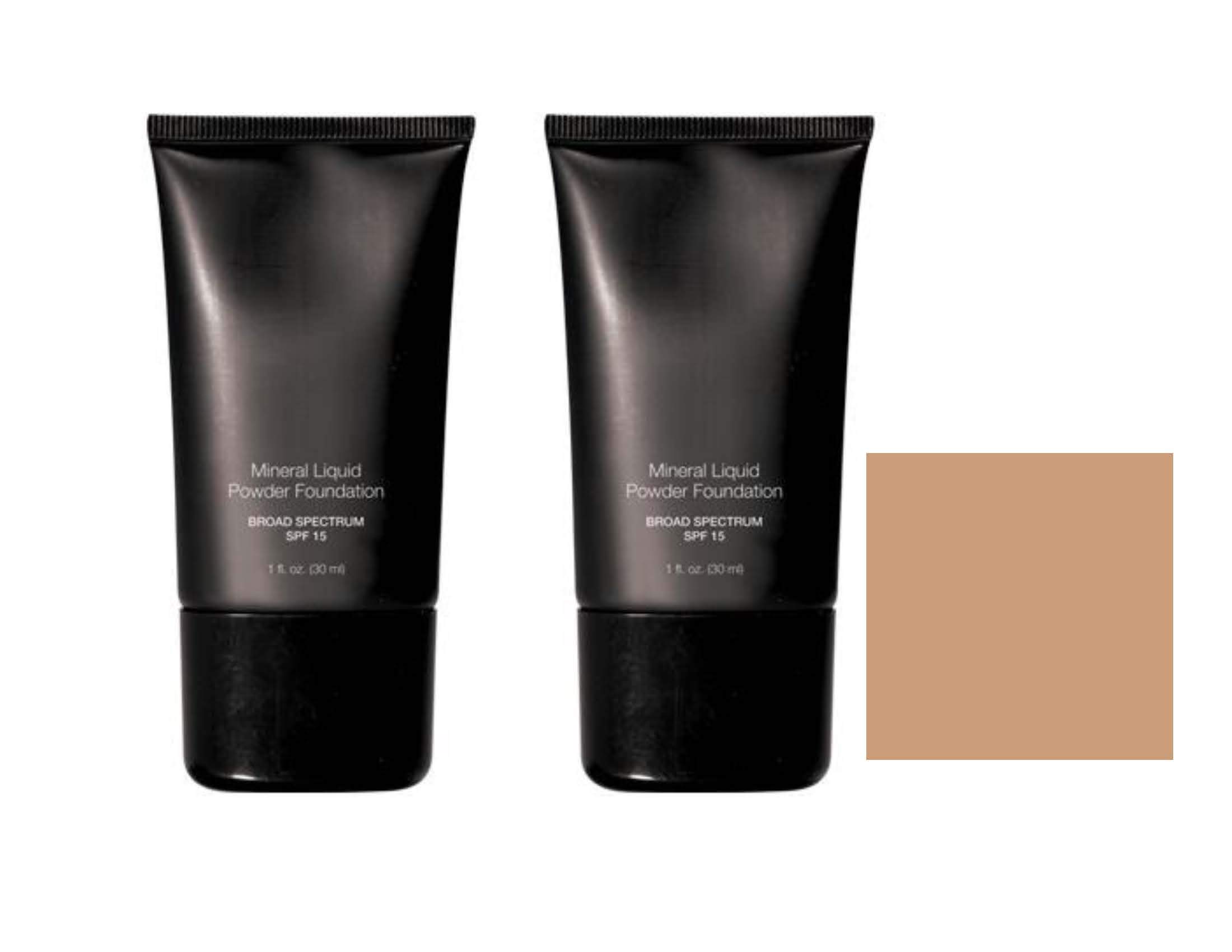 Mineral Liquid Powder Foundation SPF 15 - Light Nude (Pack of 2) | Oil-Free, Broad Spectrum Coverage for Flawless Natural Look | Perfect for Daily Wear & Special Occasions