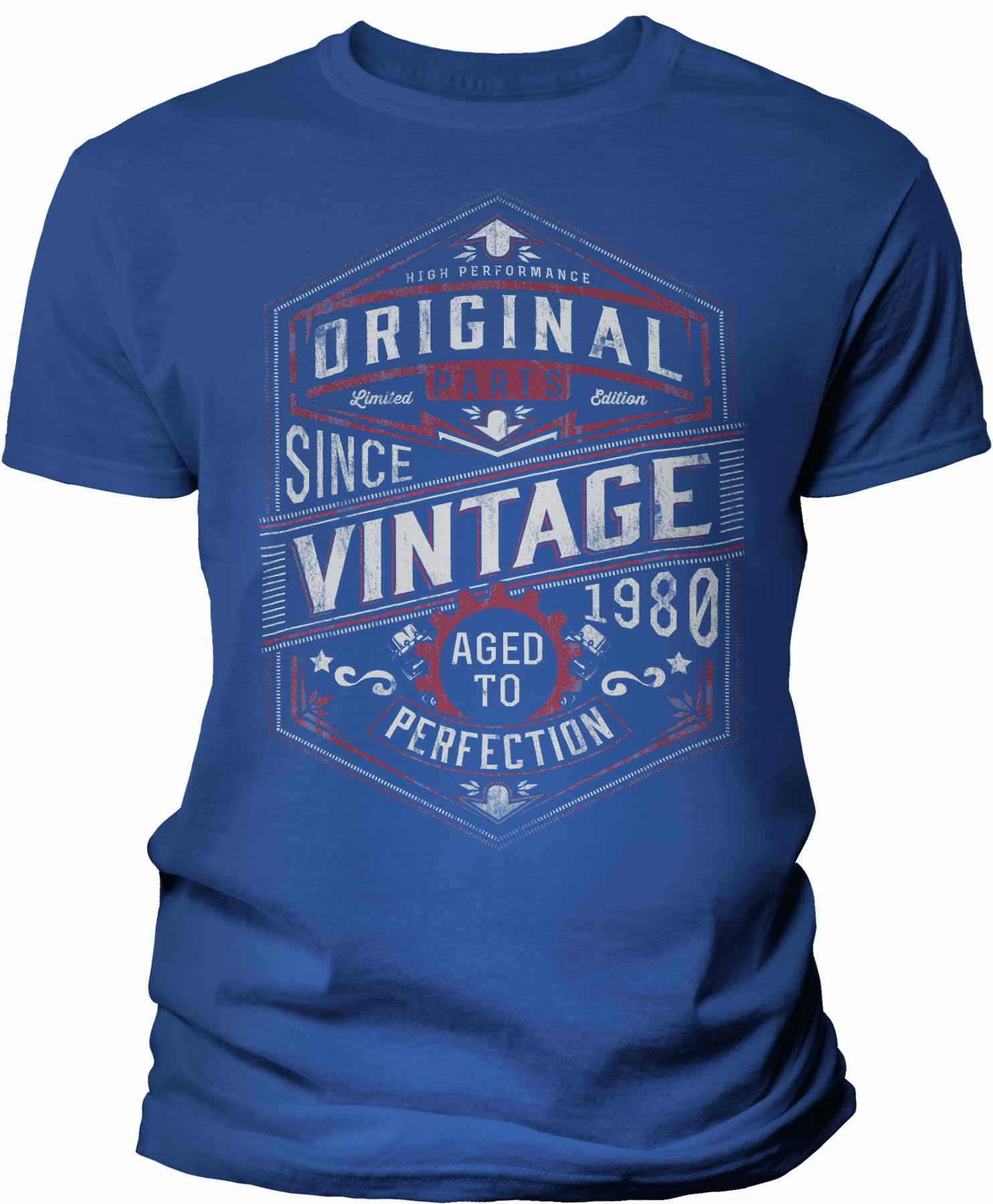 Vintage 1980 Aged to Perfection 45th Birthday Gift T-Shirt for Men - Funny 45 Year Old Gear Apparel - Perfect for 45th Birthday Parties & Milestone Celebrations