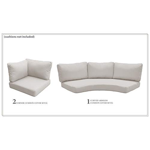TK Classics Beige Sofa Cover Set for LAGUNA-04f - Slipcover Only (No Cushions Included) | Perfect for Living Room Furniture Protection & Style Upgrade