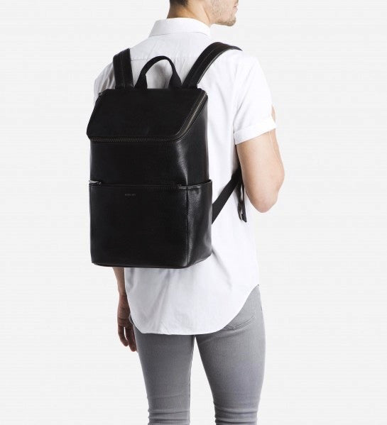 Matt & Nat Dean Arbor Vegan Leather Backpack - Stylish & Durable Black Backpack for Work, Travel & School | Eco-Friendly & Water-Resistant