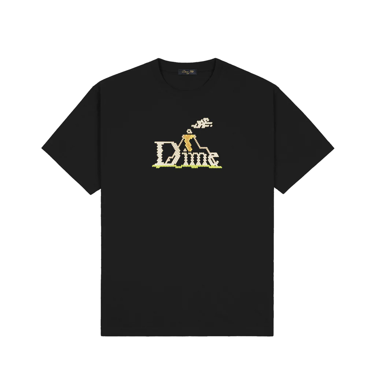 Dime Classic Lightbright T-Shirt for Men - Soft Cotton Black Tee for Casual Wear & Street Style