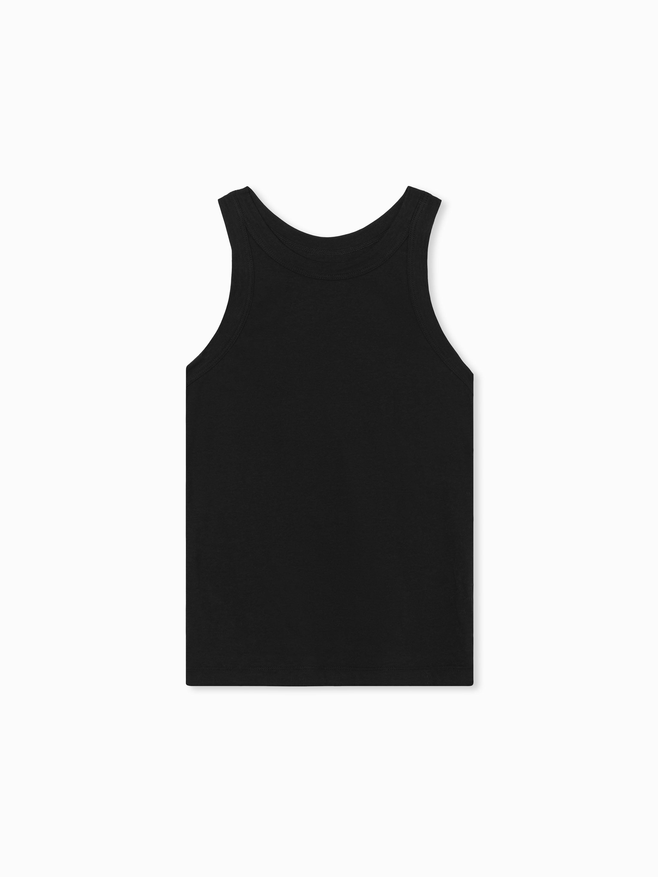 Men's Cotton Jersey Tank Top - Soft & Breathable Black Sleeveless Shirt for Gym, Workout & Summer Casual Wear