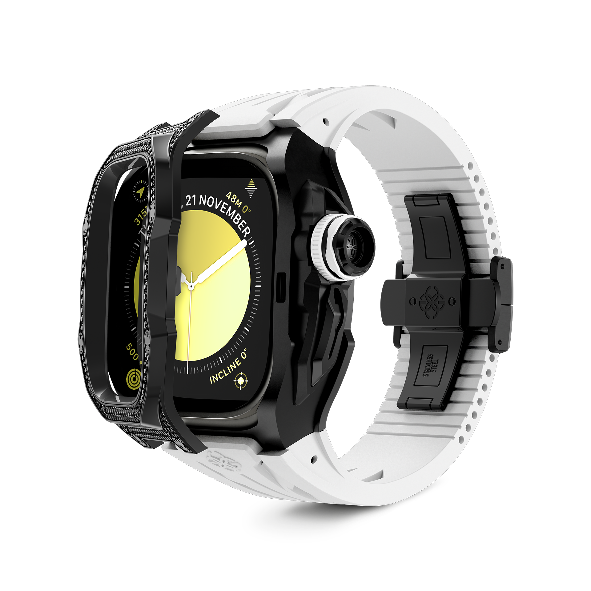 Premium Apple Watch Case with Onyx Stone Design - RSTIII49 - Durable Protection for Workouts, Outdoor Activities & Daily Wear