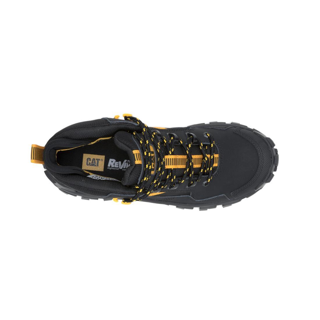 **Invader Mid Vent Waterproof Composite Toe Work Boots for Men - Black - Durable Safety Shoes for Construction, Hiking & Outdoor Work**