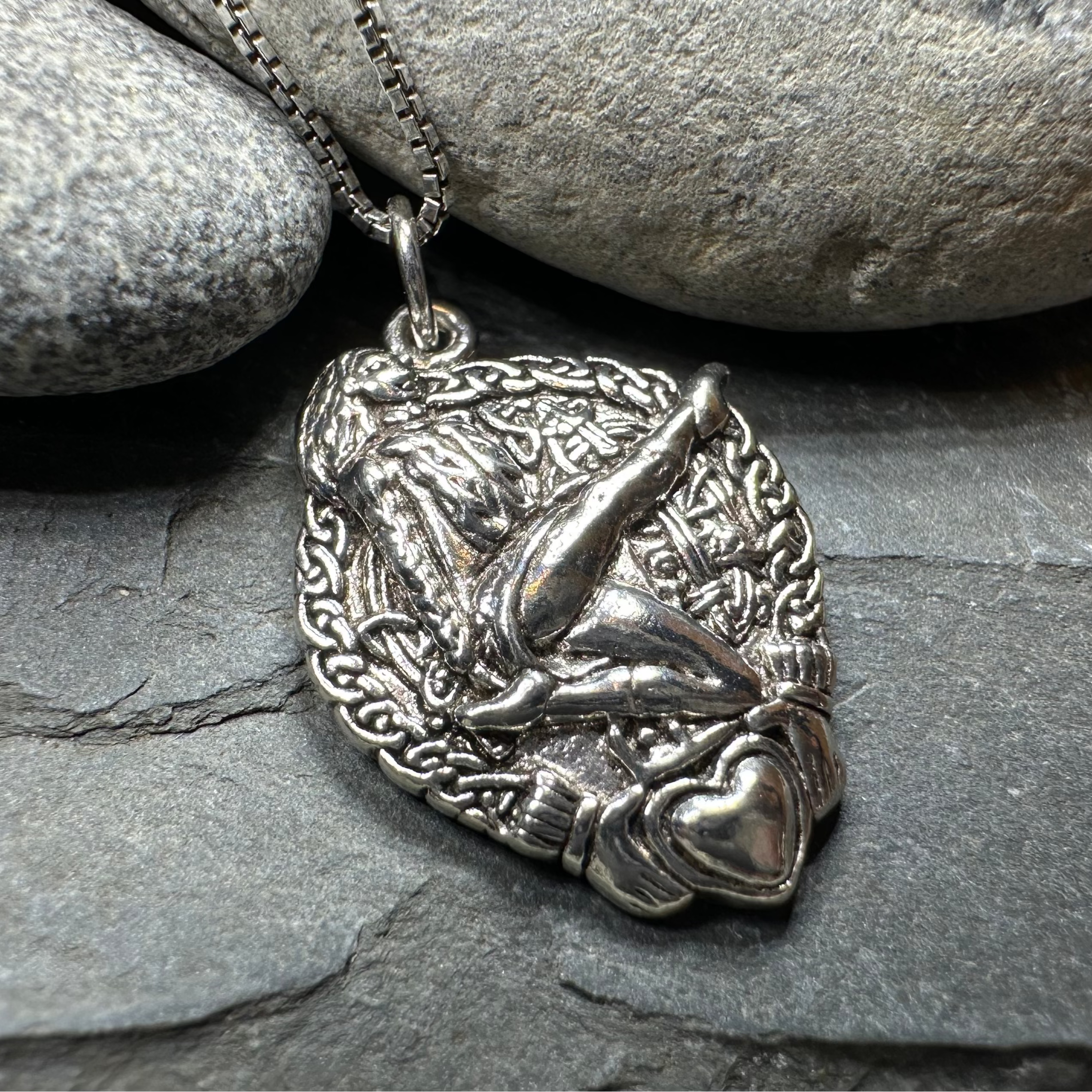 Claddagh Irish Dancer Pendant Necklace - Authentic Celtic Jewelry for Women - Perfect Gift for St. Patrick's Day, Irish Weddings & Dance Performances