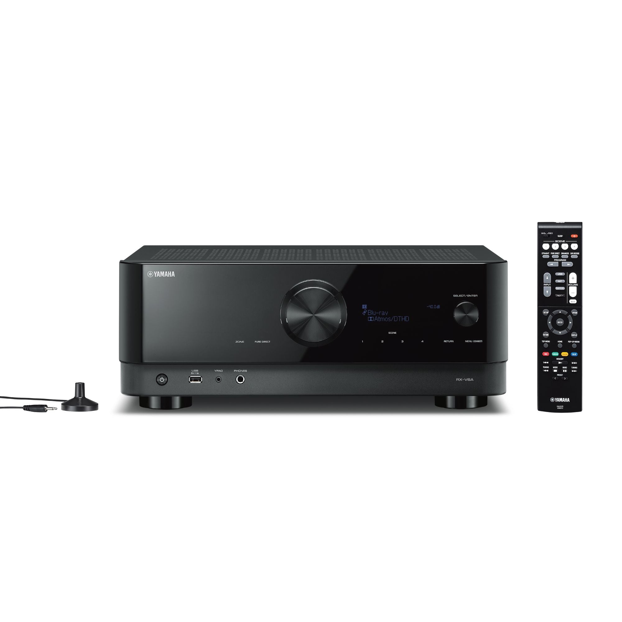 Yamaha RX-V6A 7.2-Channel 4K Ultra HD AV Receiver with Dolby Atmos - Black | Home Theater System for Movies, Music & Gaming