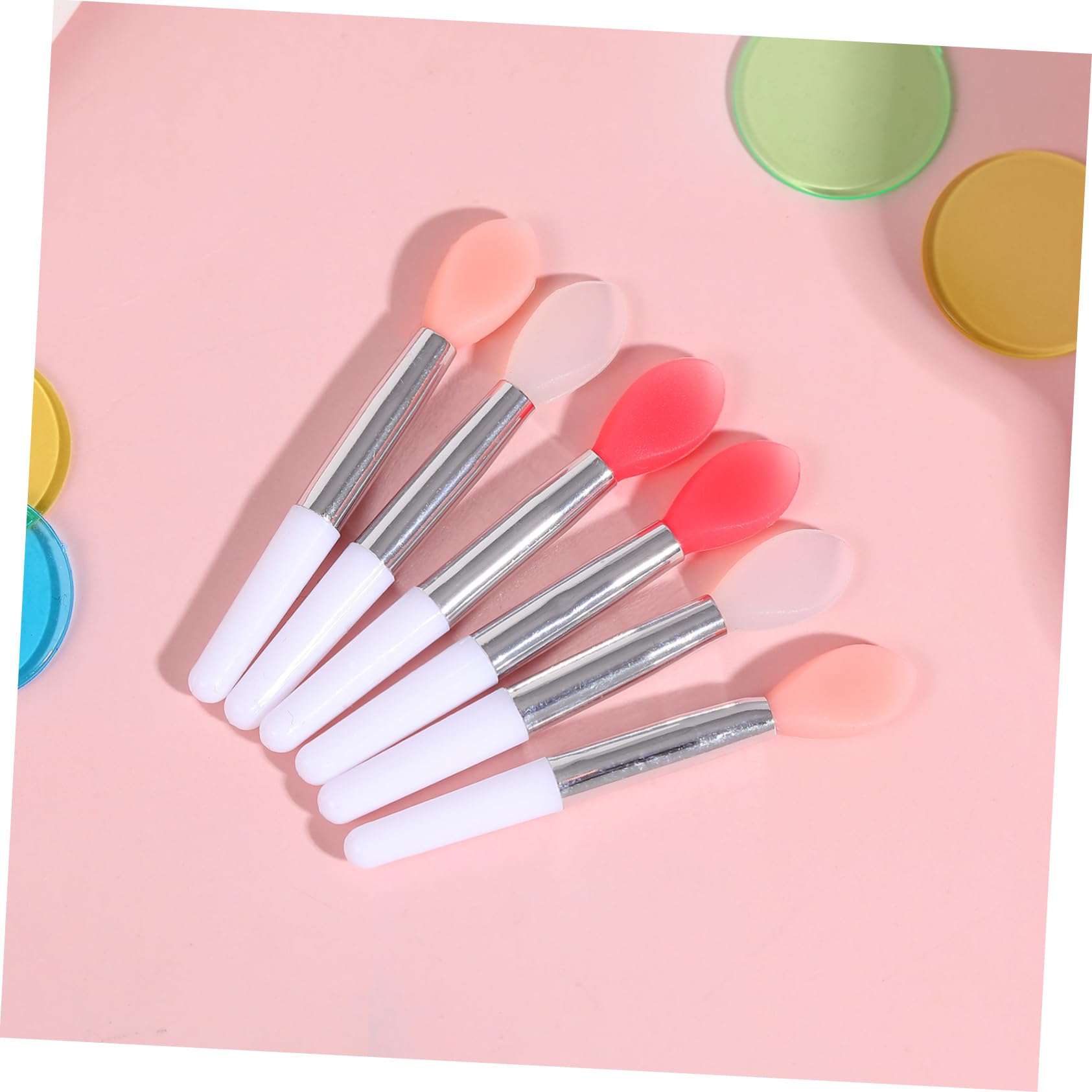 Lurrose 6pcs Silicone Lip Brushes Set - Small Makeup Applicators for Lip Gloss, Lip Mask & Lip Oil - Perfect for Precise Lipstick Application & DIY Lip Care Routine
