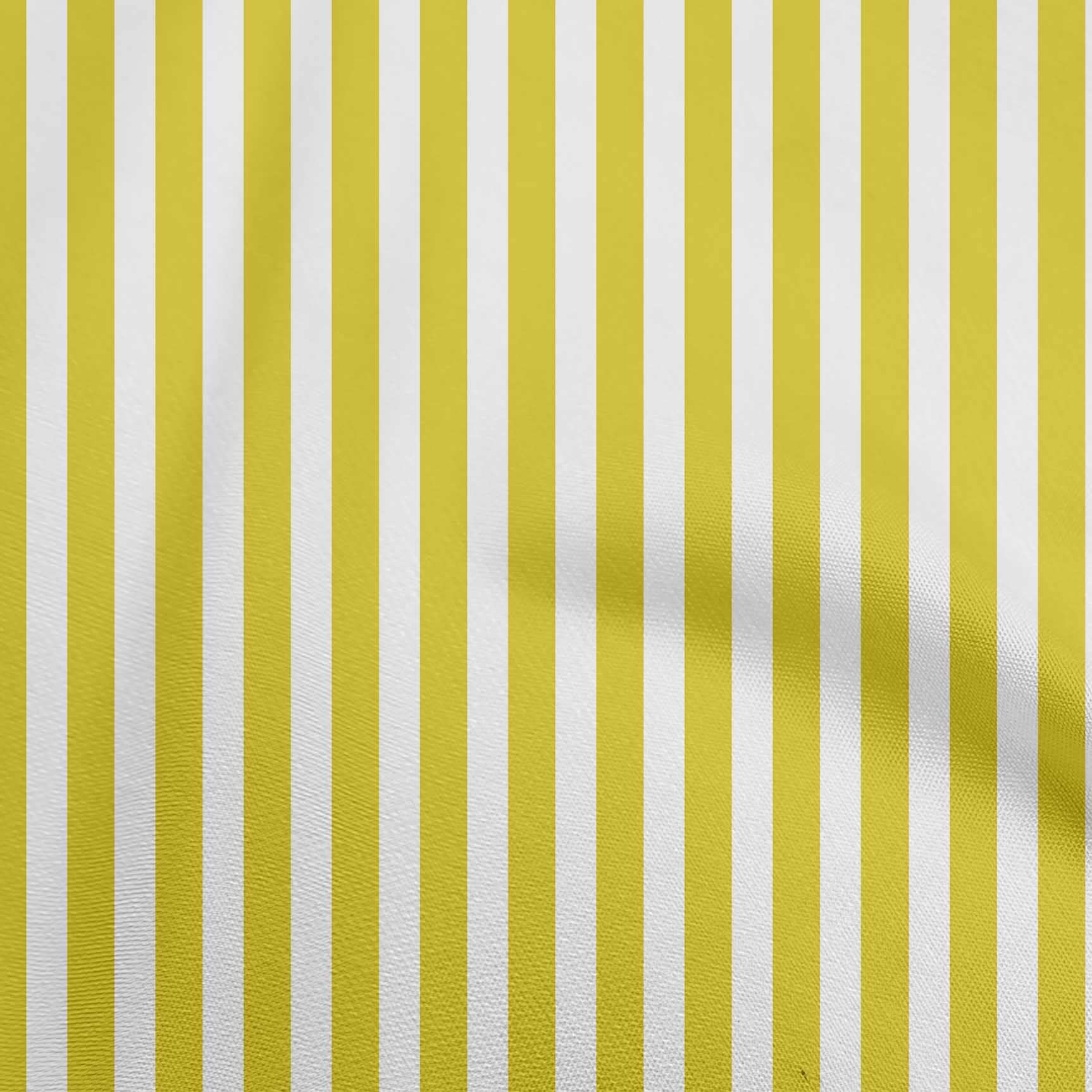 oneOone Rayon Yellow Striped Fabric by The Yard - 56 Inch Wide Printed DIY Sewing Material for Clothing, Dresses & Home Decor Projects