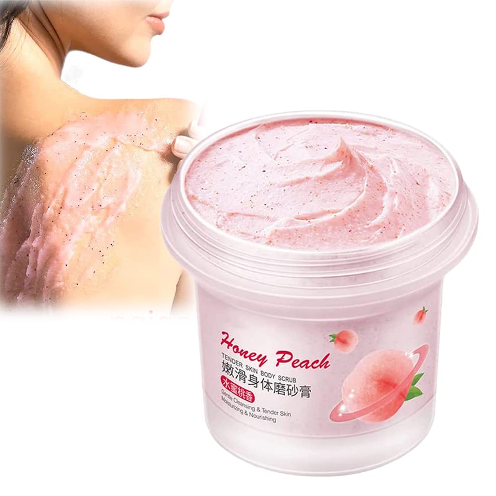 Peach Smooth & Tight Exfoliating Body Scrub - Anti-Cellulite Treatment for Face & Body - 1PC - Perfect for Spa Day & At-Home Skincare Routine