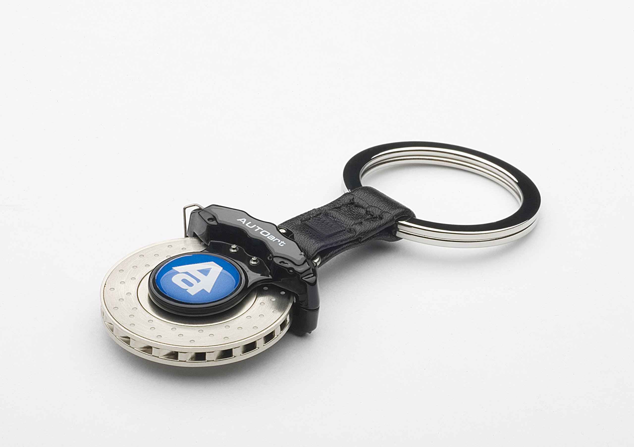 AUTOart 40093 Black 6-Pot Caliper Brake Disc Keychain - Perfect for Car Enthusiasts & Automotive Gifts