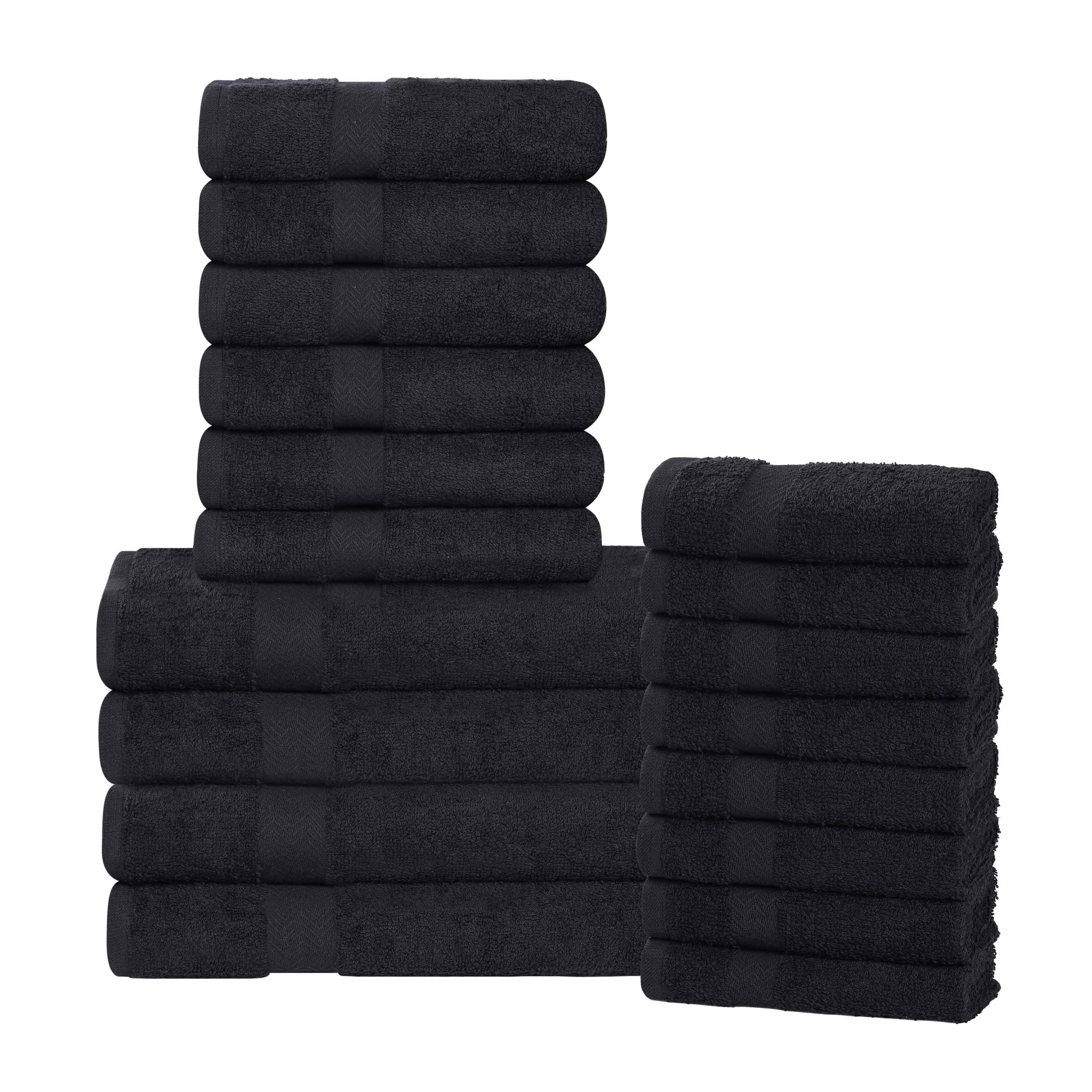 Franklin 18-Piece Organic Cotton Towel Set - Soft, Absorbent & Eco-Friendly Bath Towels for Spa, Gym & Luxury Home Use