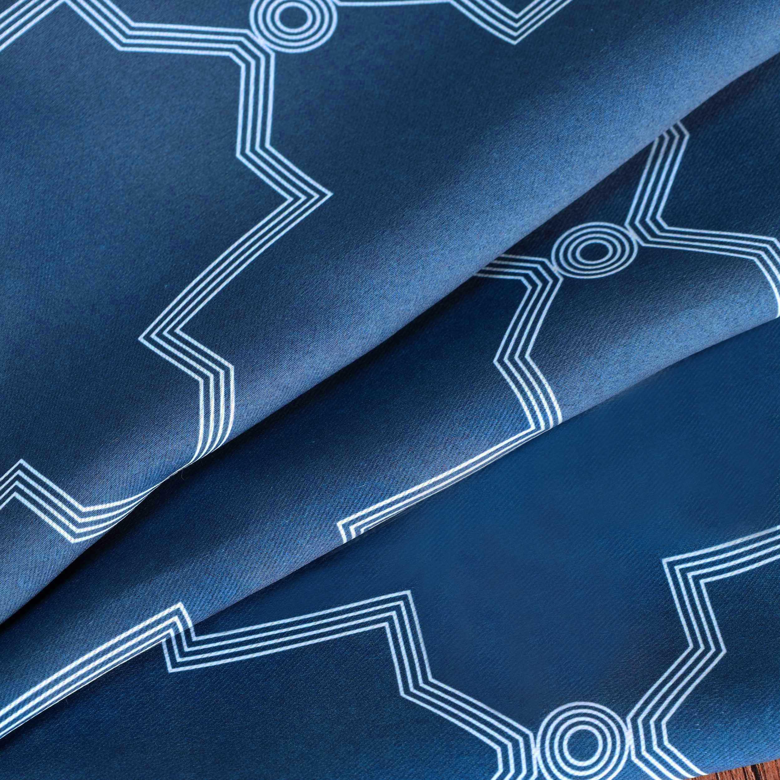 Imperial Trellis Grommet Blackout Curtain Panel Set - Thermal Insulated Window Drapes for Bedroom & Living Room