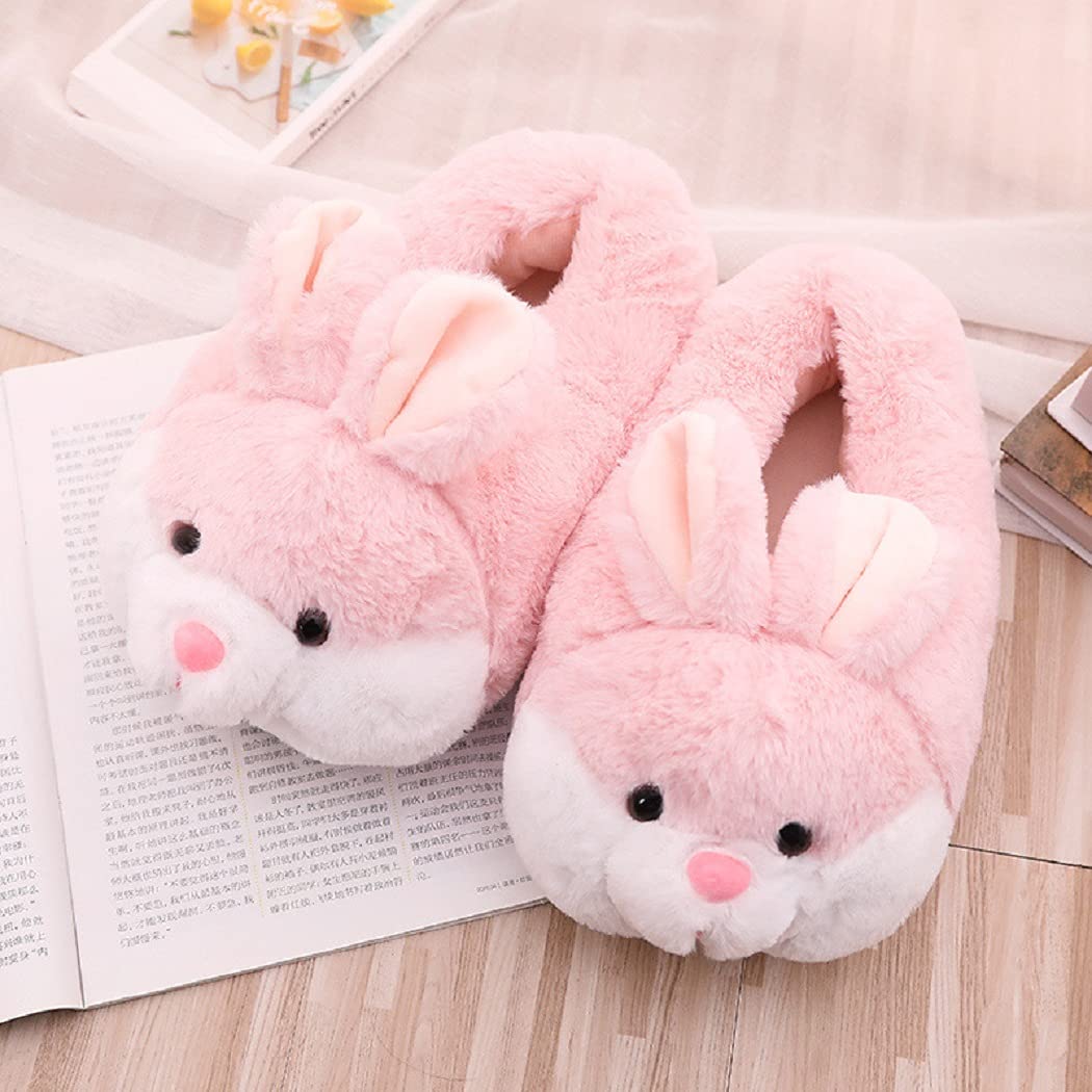 HANDKEI Women's Bunny Slippers - Soft Plush Indoor House Shoes with Cute Animal Design, Perfect Gift for Women & Girls - Cozy for Home, Lounge, and Bedroom Wear