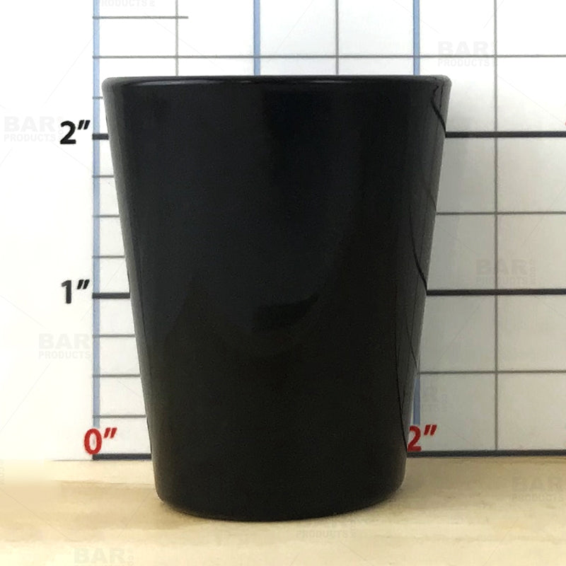 BarConic® 1.75 oz Black Shot Glass - Premium Barware for Cocktails, Liquor & Party Drinking - Perfect for Home Bars, Parties & Gifts