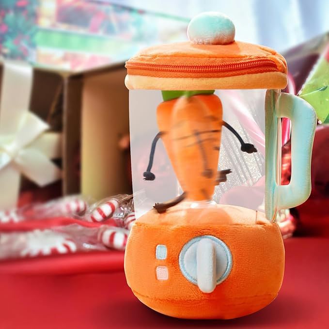 Cute Kawaii Carrot Juicer Plush Toy - Soft & Squeezable for Stress Relief, Home Decor, and Kids Play - Perfect for Gifts, Office Desk, and Nursery Decor