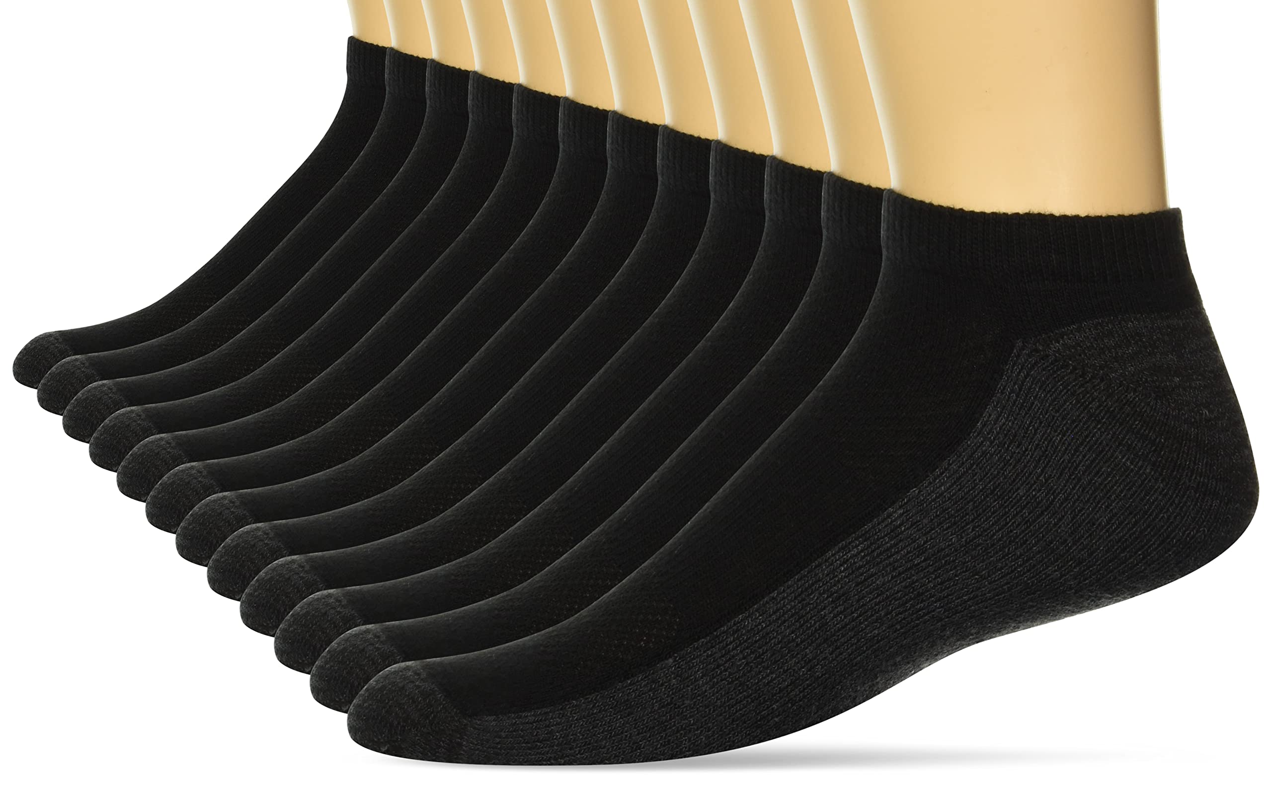 Hanes Men's X-Temp Cushioned No Show Socks 12-Pack - Breathable Moisture-Wicking Athletic Socks for Running, Gym & Everyday Comfort