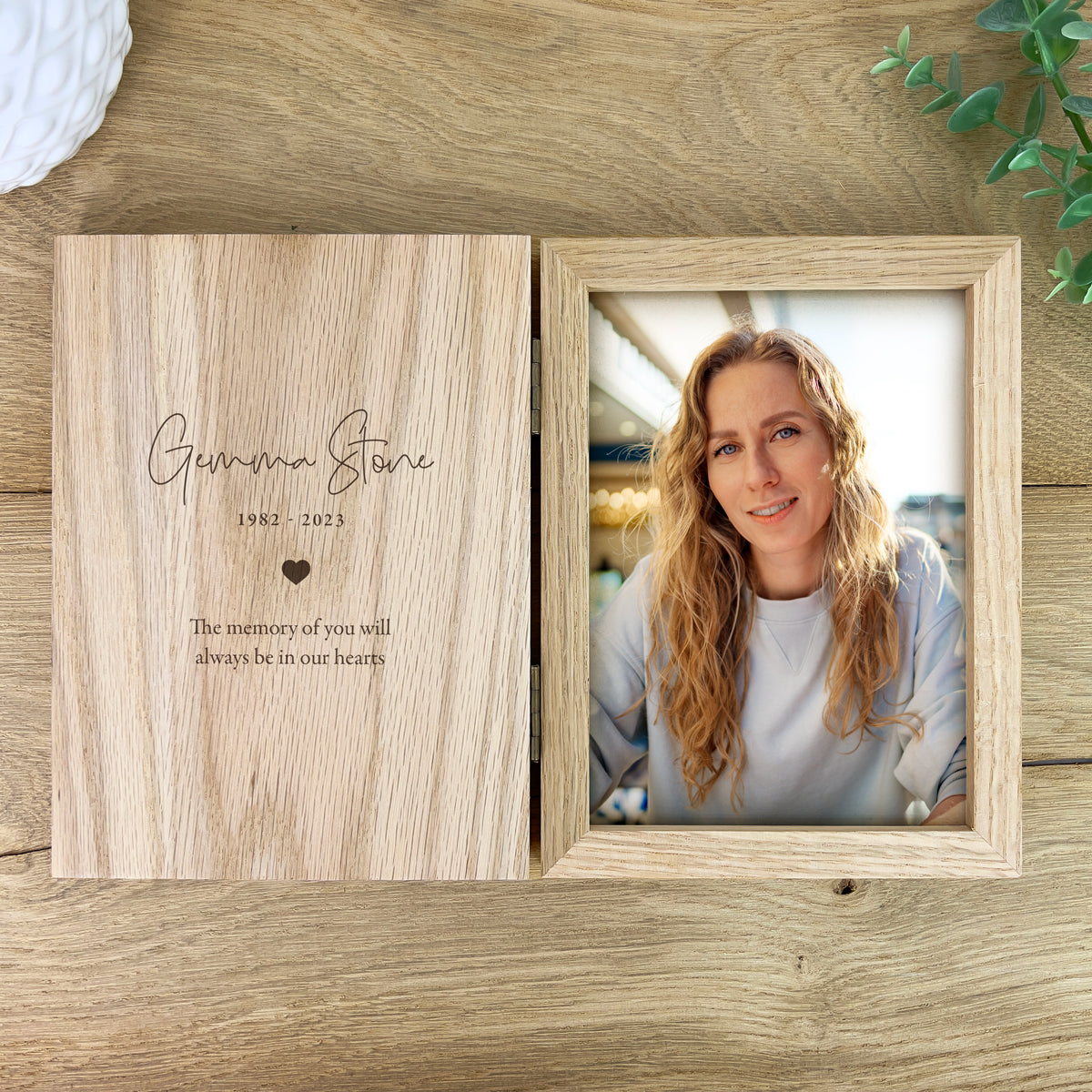 Personalized Memorial Book Photo Frame - Custom Keepsake for Loved Ones - Perfect for Home Decor, Gifts & Remembrance Ceremonies