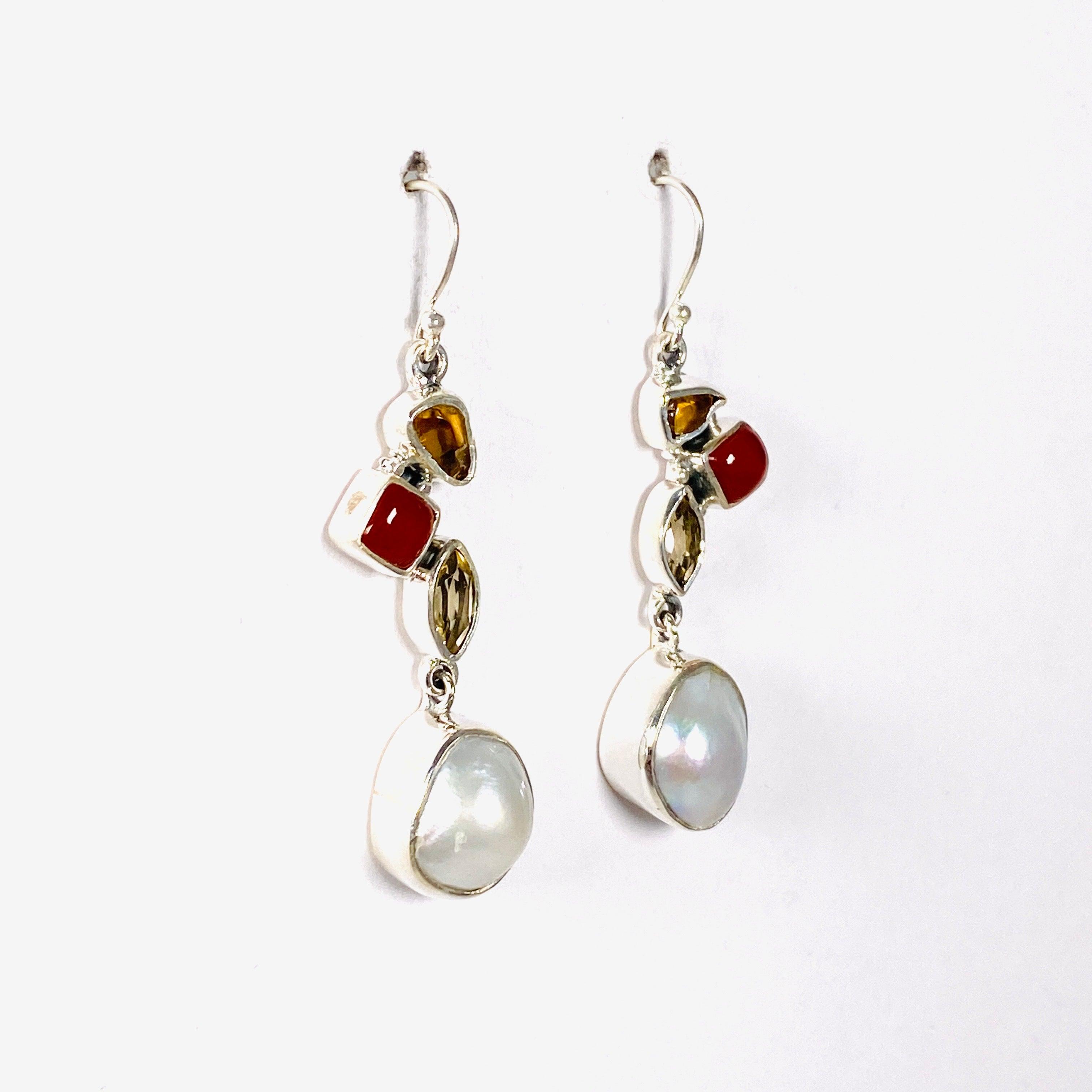 Elegant Pearl Multi-Drop Earrings E2529 - Dainty Fashion Jewelry for Women, Perfect for Weddings, Parties & Special Occasions