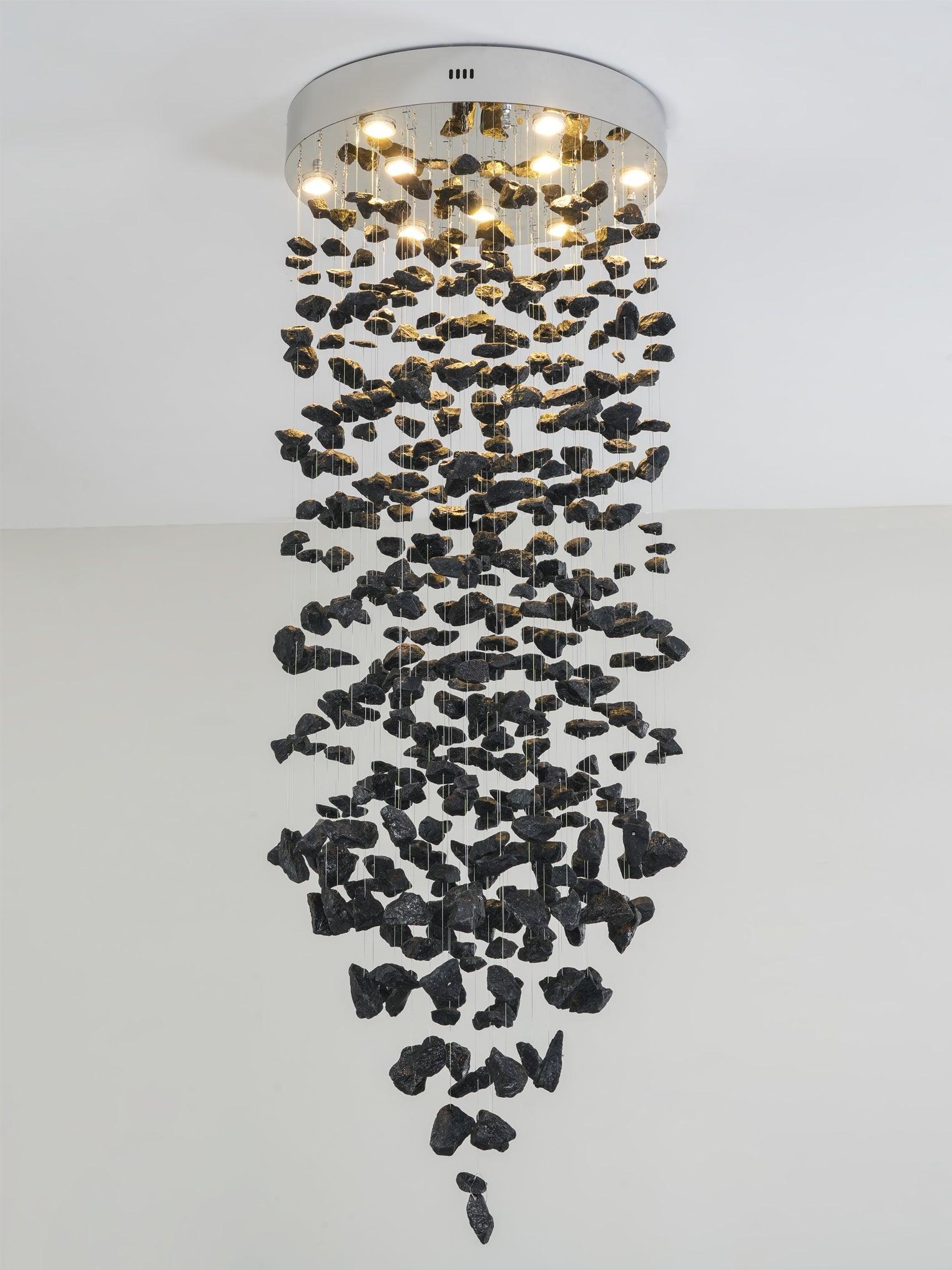 Elegant Black Charcoal Chandeliers - Modern to Rustic Style Ceiling Lights for Dining Room, Living Room & Bedroom Decor