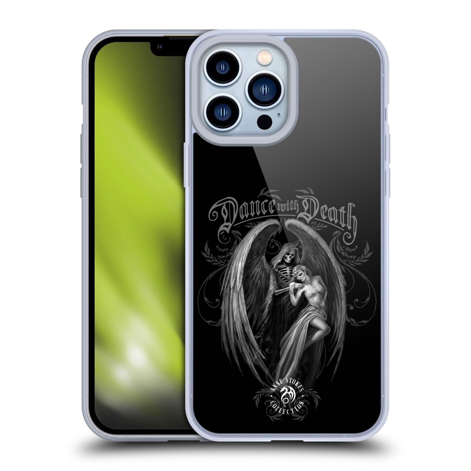Anne Stokes Dance with Death Gothic Soft Gel Case for Apple iPhone 13 Pro Max - Officially Licensed Horror Art Phone Cover | Perfect for Halloween, Gothic Fashion & Dark Aesthetic Lovers