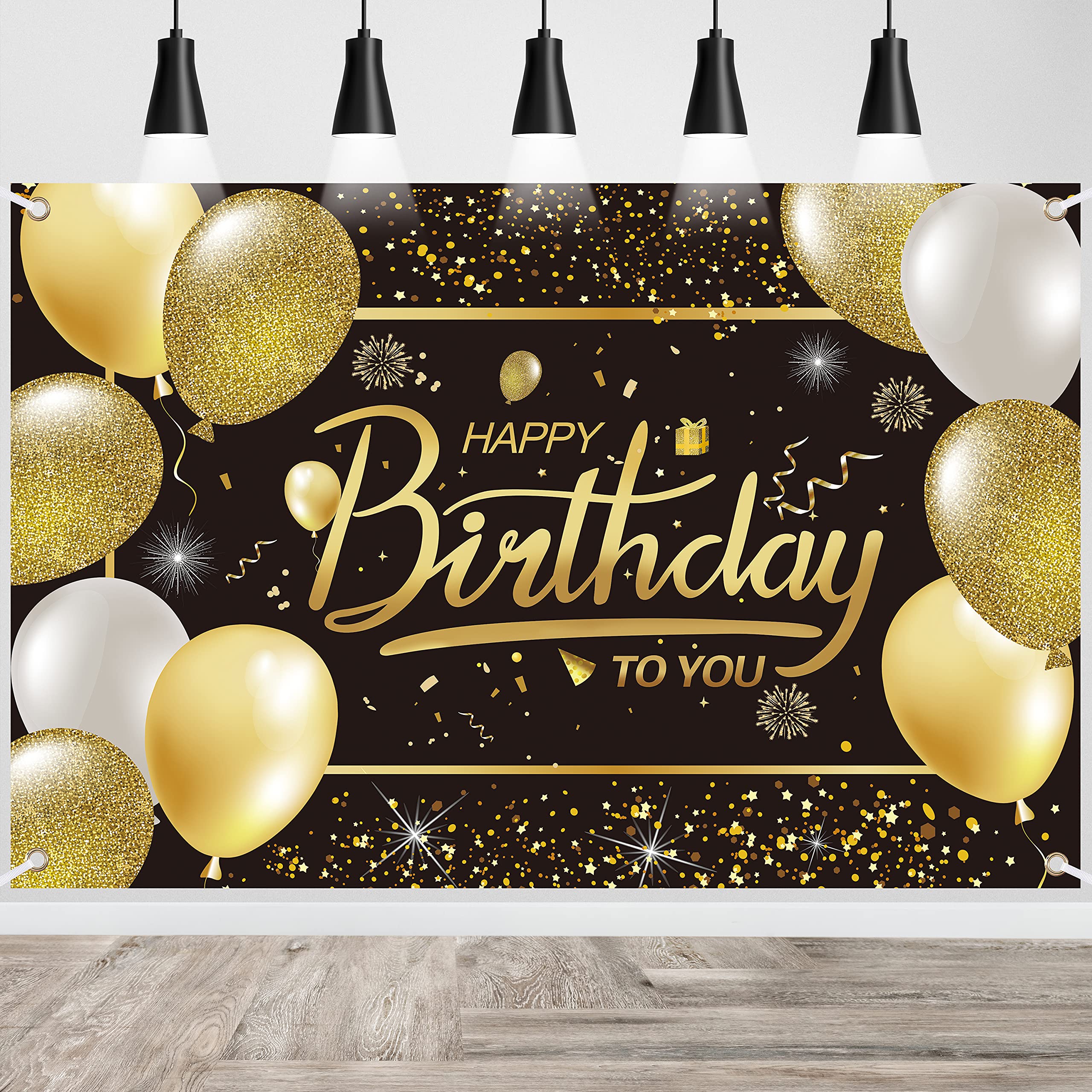 Happy Birthday Banner & Party Decorations for Men - Premium Birthday Backdrop for Indoor & Outdoor Celebrations