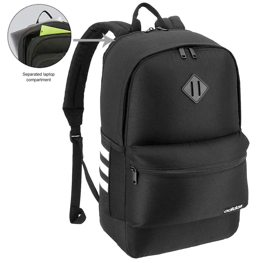 Adidas Core Backpack - Lightweight Durable School & Travel Backpack for Men & Women - Perfect for Hiking, Gym, Work & College (Black)