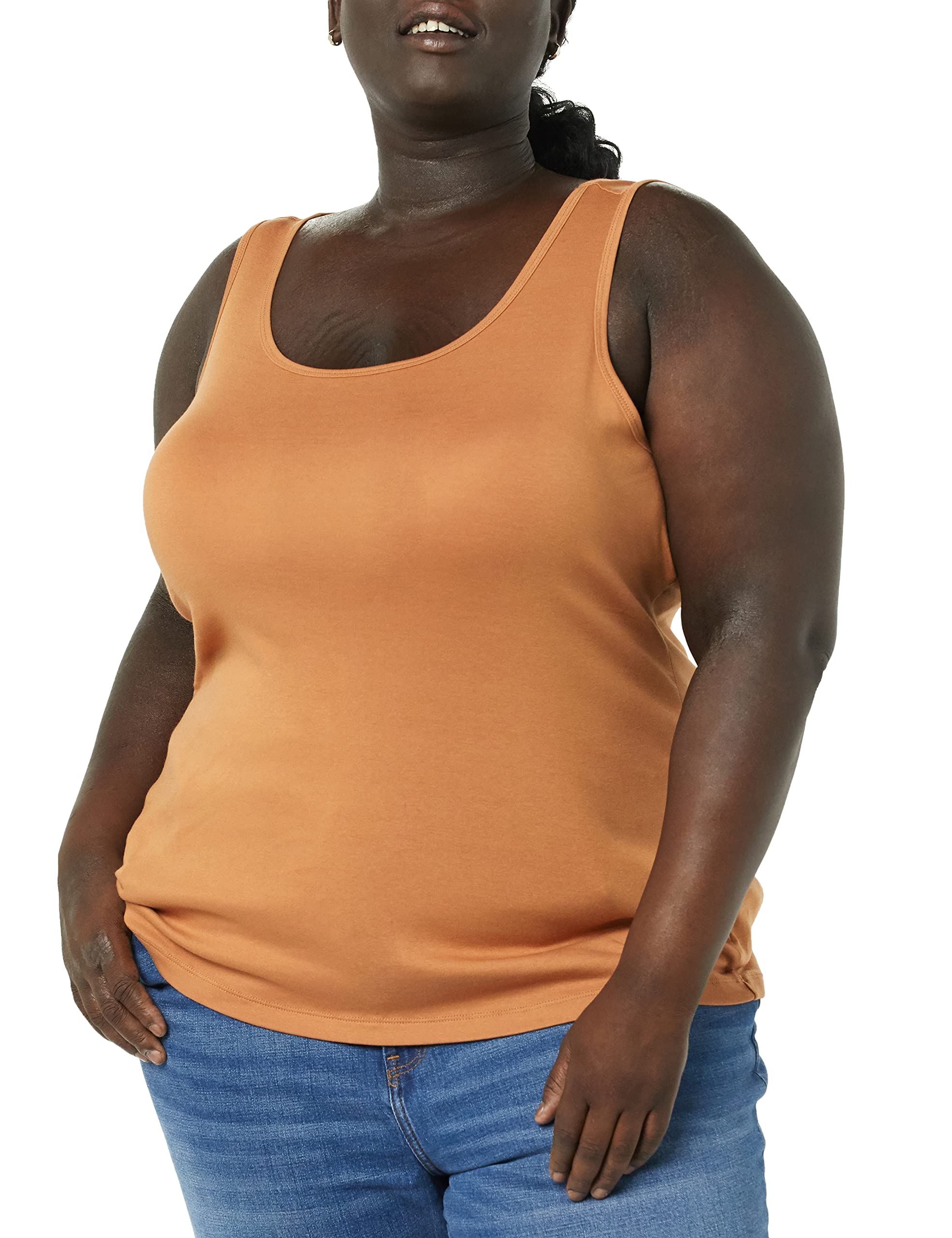 Amazon Essentials Women's Plus Size Tank Tops Multipack - Soft Stretch Camisoles for Everyday Wear, Layering & Summer Outfits