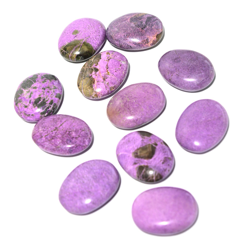 Atlantisite Palm Stone - Healing Crystal for Stress Relief & Meditation | Natural Serpentine & Stichtite Stone | Perfect for Reiki, Chakra Balancing & Spiritual Healing