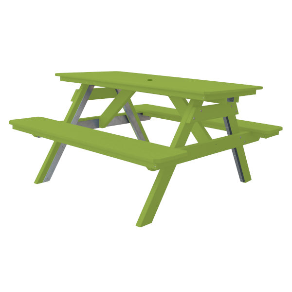 Eco-Friendly Recycled Plastic Picnic Table with Attached Benches – Perfect for Outdoor Dining, Camping, and Backyard Gatherings