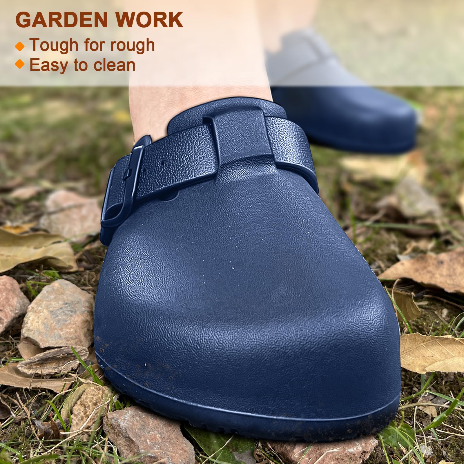 BigAnt Women's Slip-On Clogs - Comfortable Nurse Shoes for Healthcare Workers, Garden & Work Mules - Non-Slip Indoor/Outdoor Shoes for Hospital, Clinic & Yard Work