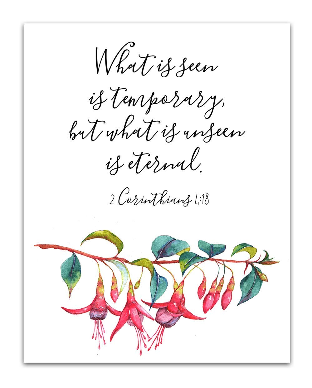 Inspirational Bible Verse Wall Art - Book of Corinthians Quotes, Motivational Christian Decor for Home & Office, Unframed 11x14, Perfect for Living Room, Bedroom & Gifts