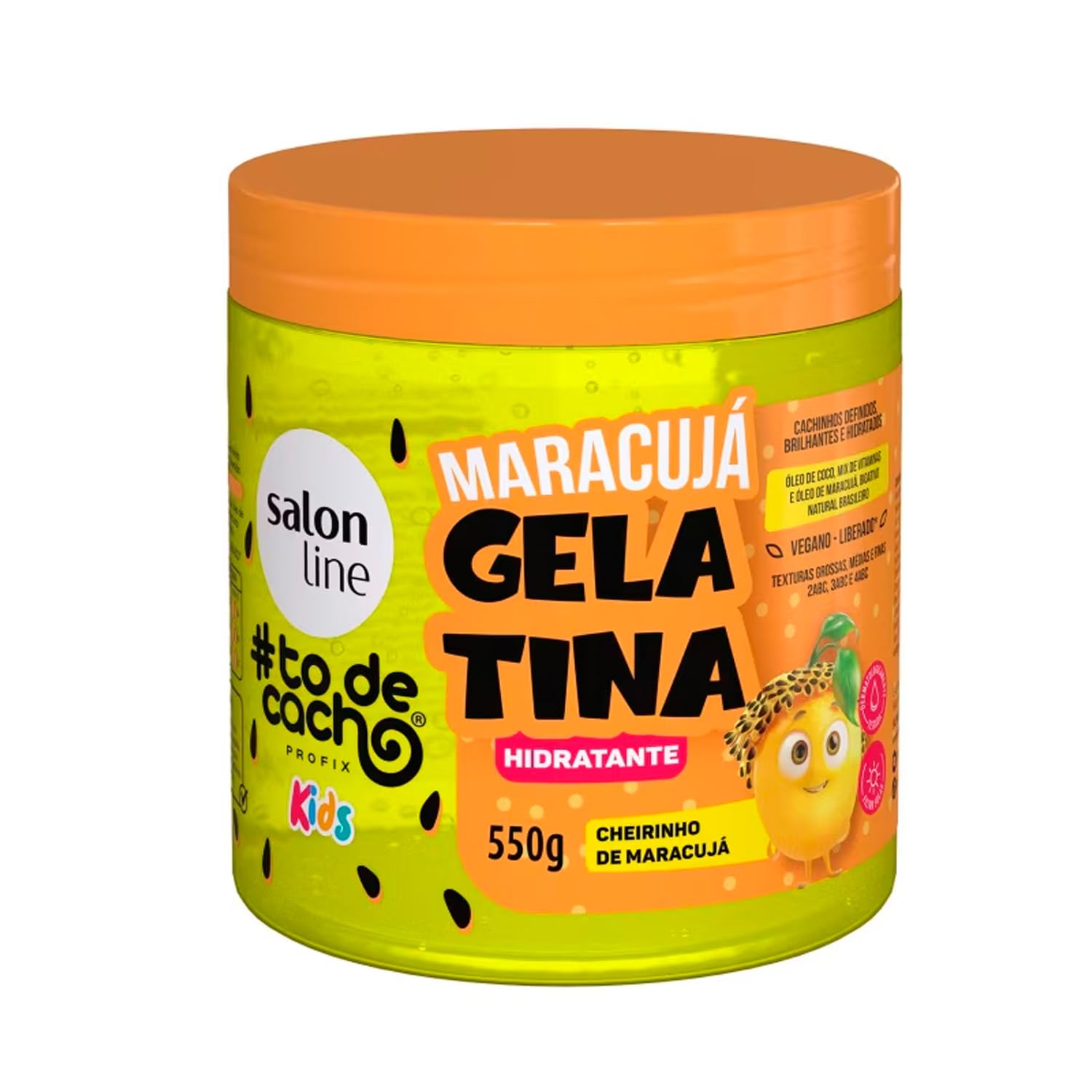 Todecacho Hydrating Gelatin Conditioner for Kids with Passion Flower Extract - 550g | Deep Moisturizing & Detangling Hair Care for Children's Soft & Shiny Hair - Perfect for Daily Use & After Swimming