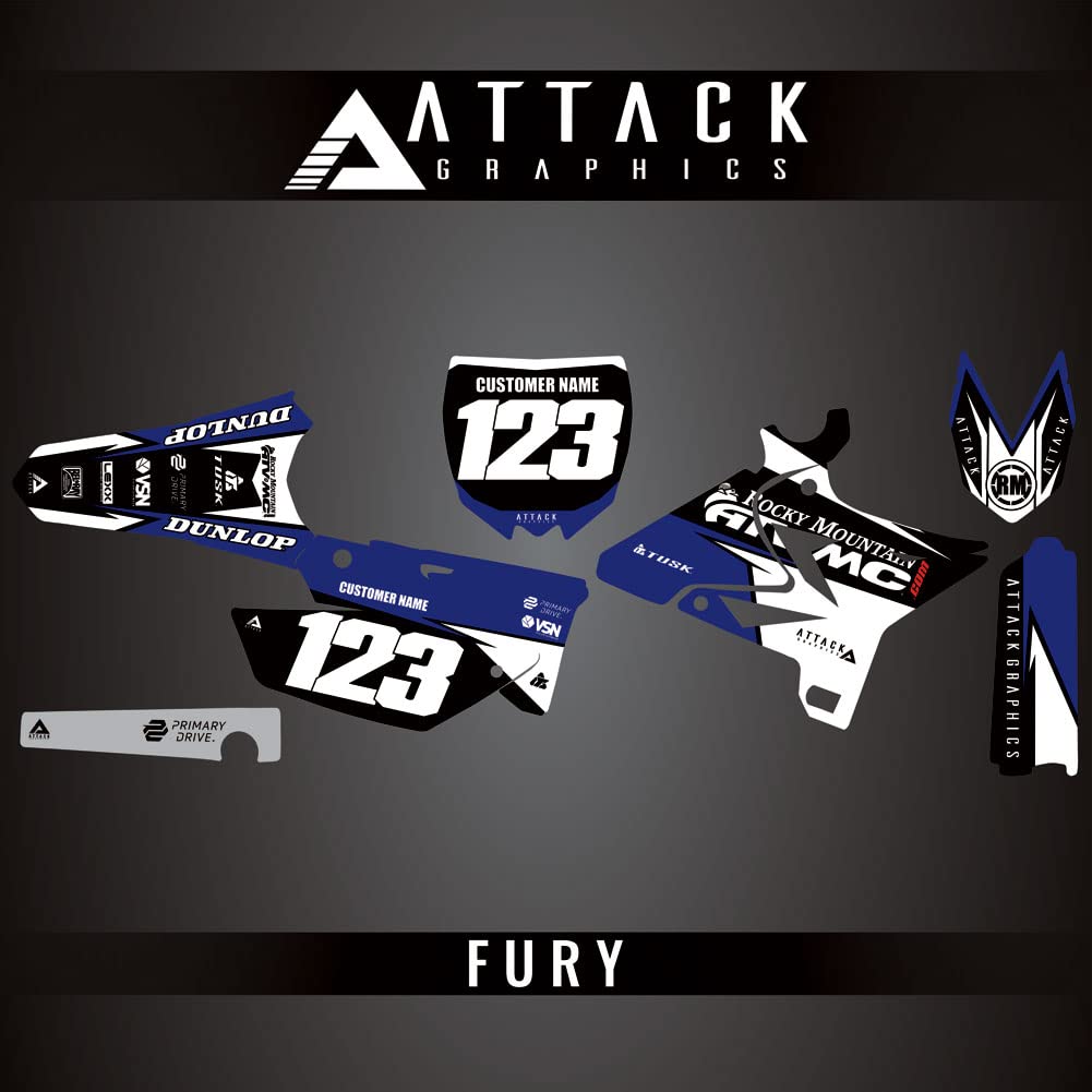 Custom Fury Complete Bike Restyle Graphics Kit & UFO Plastic Kit for Yamaha YZ250 2006 - Premium Motorcycle Decals for Off-Road Racing & Motocross Performance