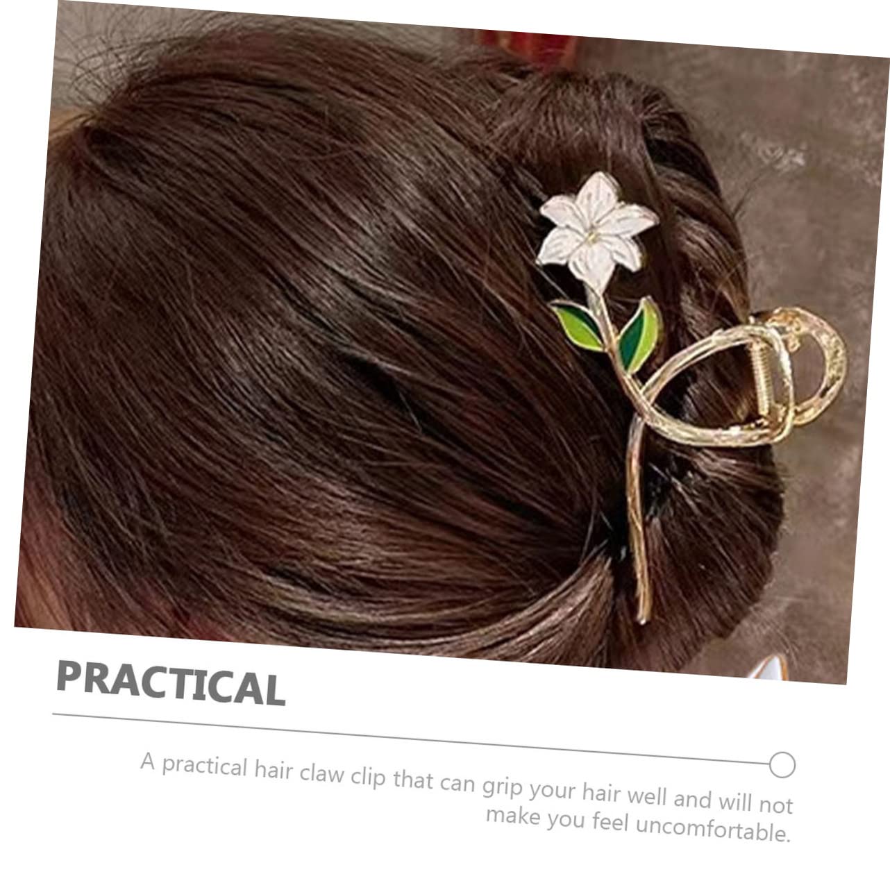 Mikinona 3-Pack Cute Metal Flower Hair Claw Clips for Women - Fashionable Hair Accessories for Volume & Style (Random Design) - Perfect for Everyday Wear, Parties & Gifts
