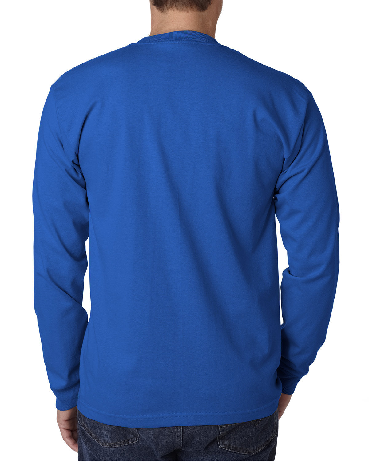 Bayside BA8100 Men's 6.1 oz 100% Cotton Long Sleeve Pocket T-Shirt - Comfortable Casual Workwear for Everyday Use & Outdoor Activities