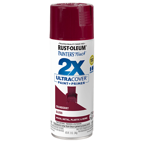 2-Pack Ultra Cover Gloss Spray Paint - 12oz (6 Cans) for DIY Projects, Home Decor & Automotive Touch-Ups - Fast Drying & High Shine Finish