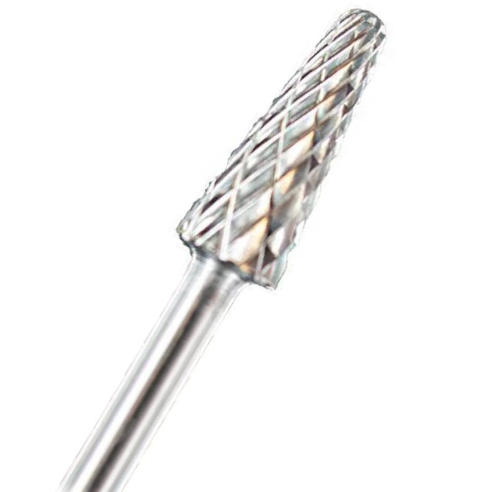 Medicool Silver Carbide Cone Bit for Nail Cleaning, Filing, and Cuticle Shaping | Professional Manicure & Pedicure Tool for Salon & Home Use